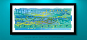 Genomic-themed original fine art print by Lynn Fellman