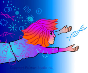 DNA-themed fine art, books, videos, and notecards by Lynn Fellman at FellmanStudio.com.